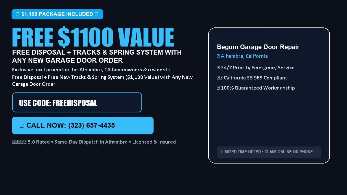 Begum Garage Door Repair FREE Haul-Away & Heavy-Duty Tracks with New Door